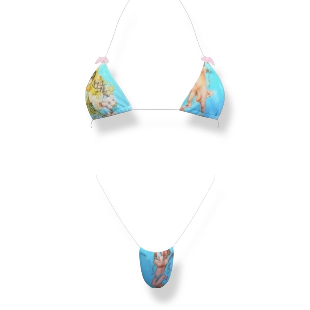 Cherub Angel Micro Mini Bikini with Pink Elastic Ties - GrlFriday Shop