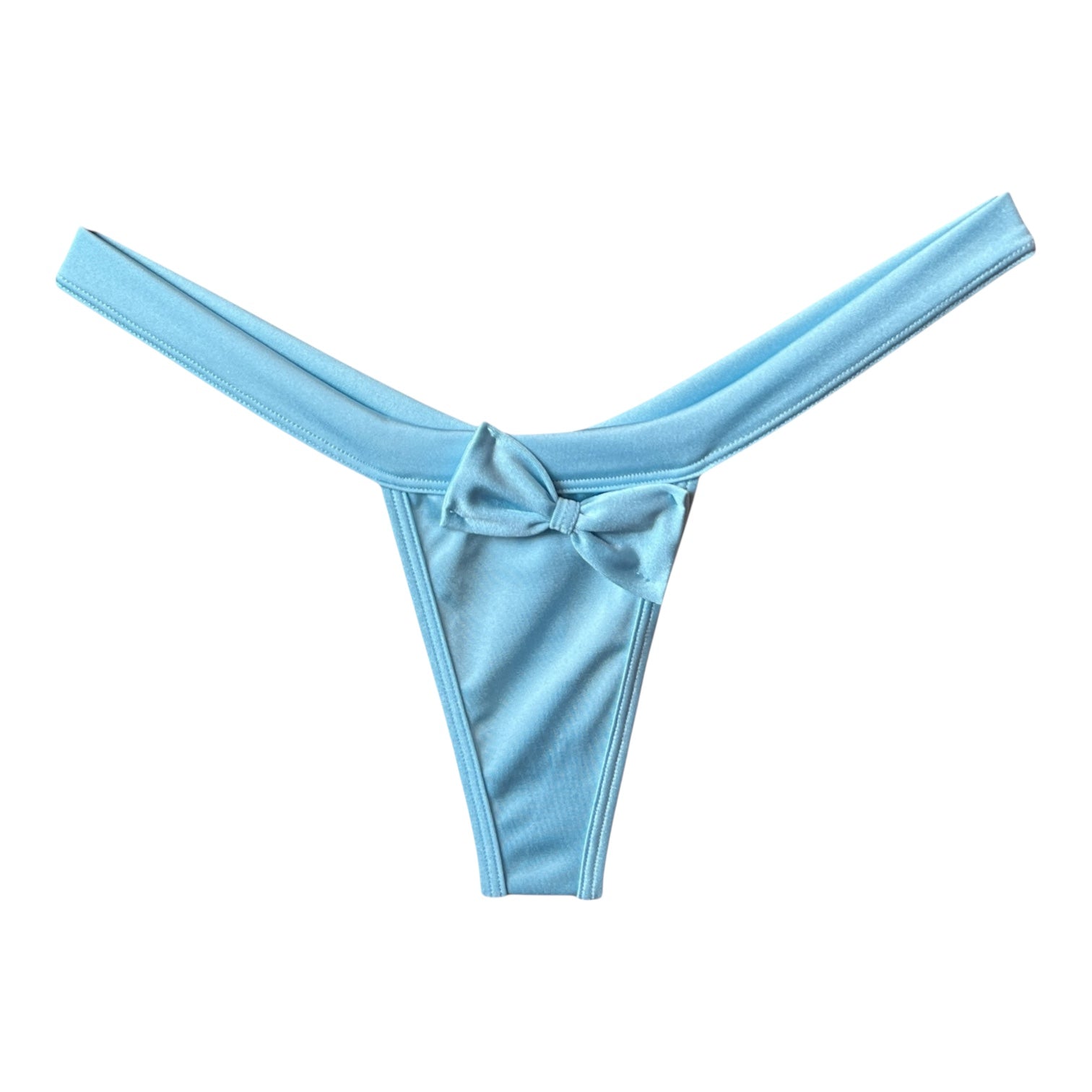 Baby Blue Bow Dance Thong - GrlFriday Shop