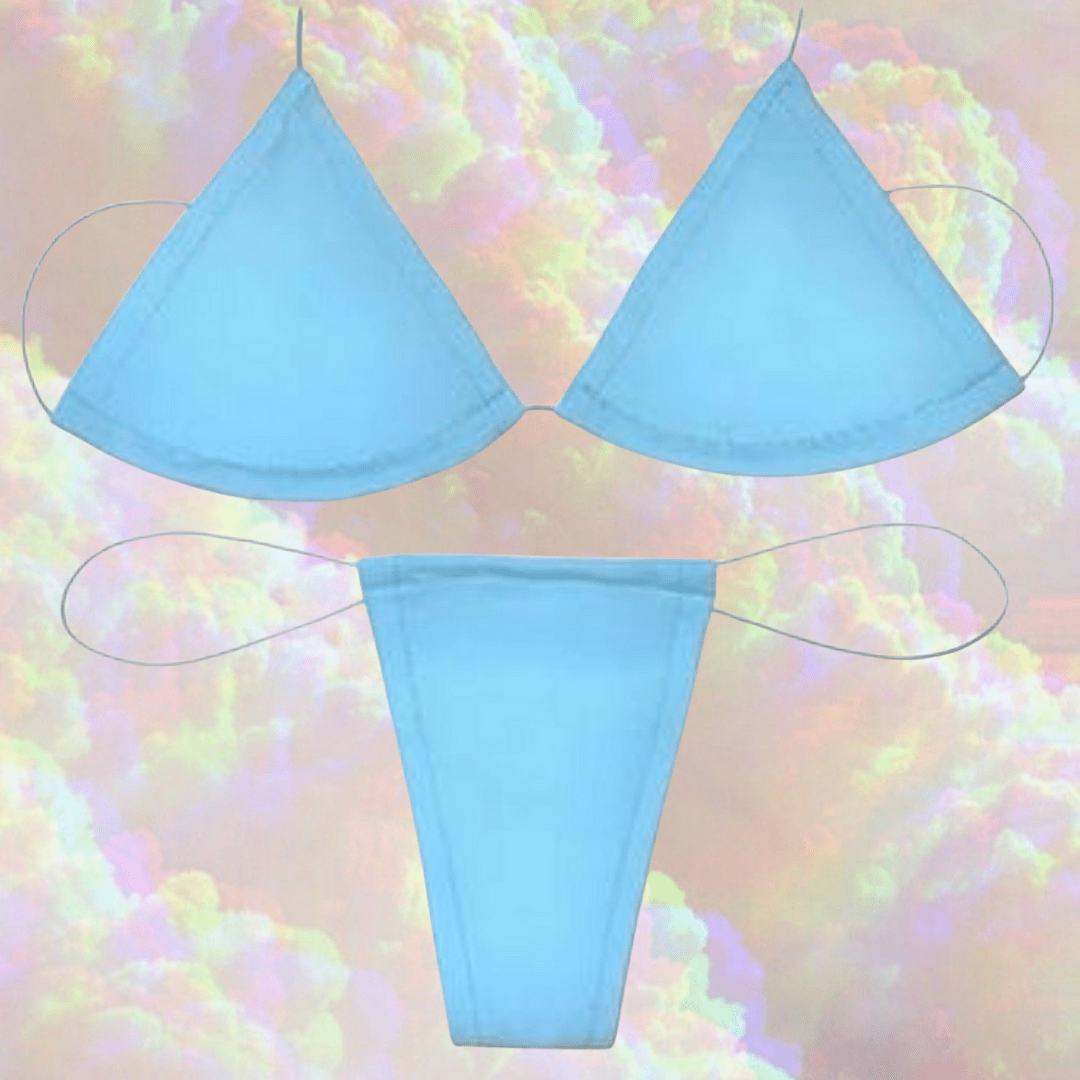 Baby Blue Microkini Set - GrlFriday Shop