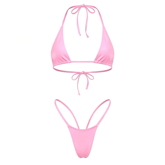 Baby Pink G String Thong Mini Tri - Kini Set - GrlFriday Shop