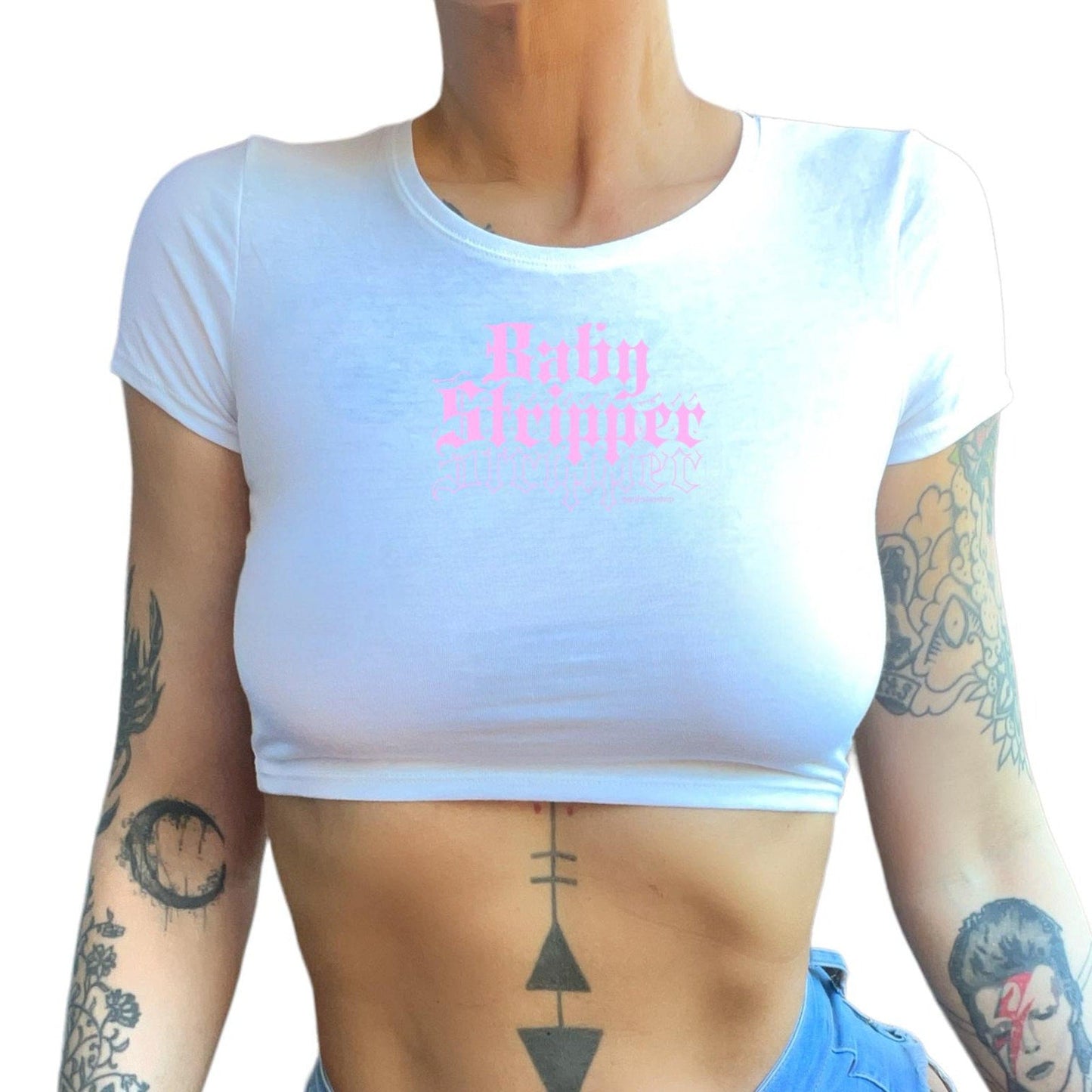 Baby Stripper Cropped Baby Tee - GrlFriday Shop