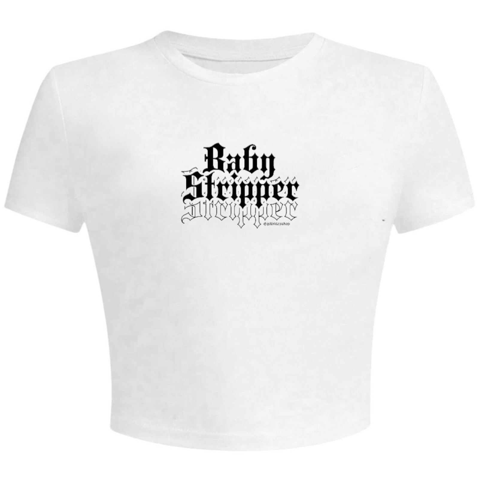 Baby Stripper Cropped Baby Tee - GrlFriday Shop