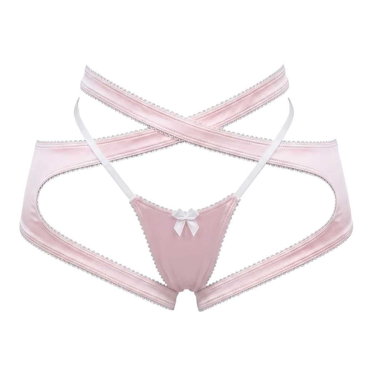Ballet Satin Criss-Cross Garter Belt - GrlFriday Shop
