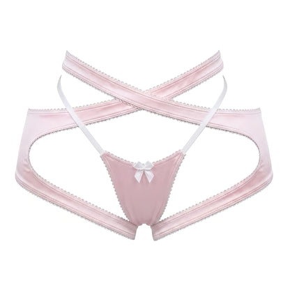 Ballet Satin Criss-Cross Garter Belt - GrlFriday Shop