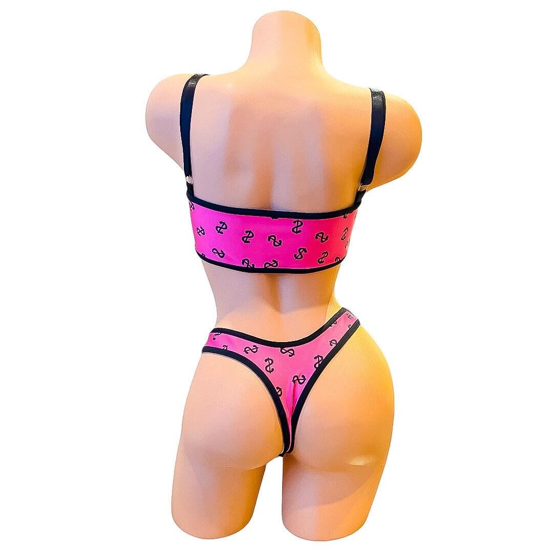 Bank Roll Thong Nanokini Set - Hot Pink - GrlFriday Shop