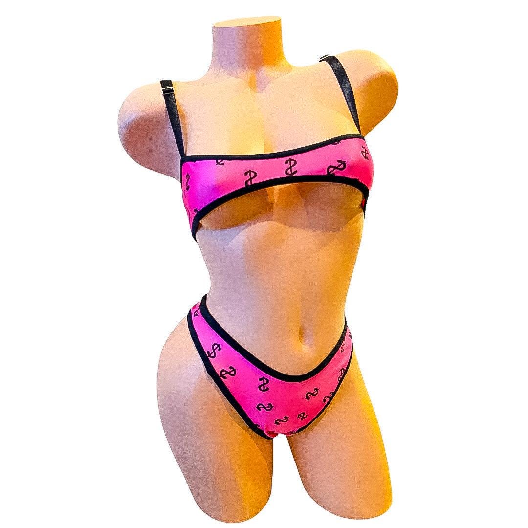 Bank Roll Thong Nanokini Set - Hot Pink - GrlFriday Shop