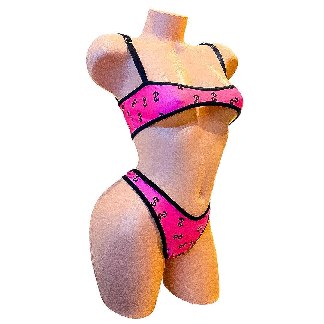 Bank Roll Thong Nanokini Set - Hot Pink - GrlFriday Shop