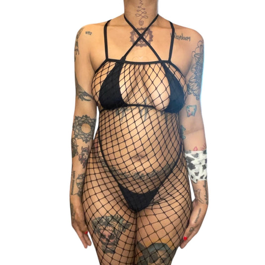 Black Fishnet Bodystocking - GrlFriday Shop