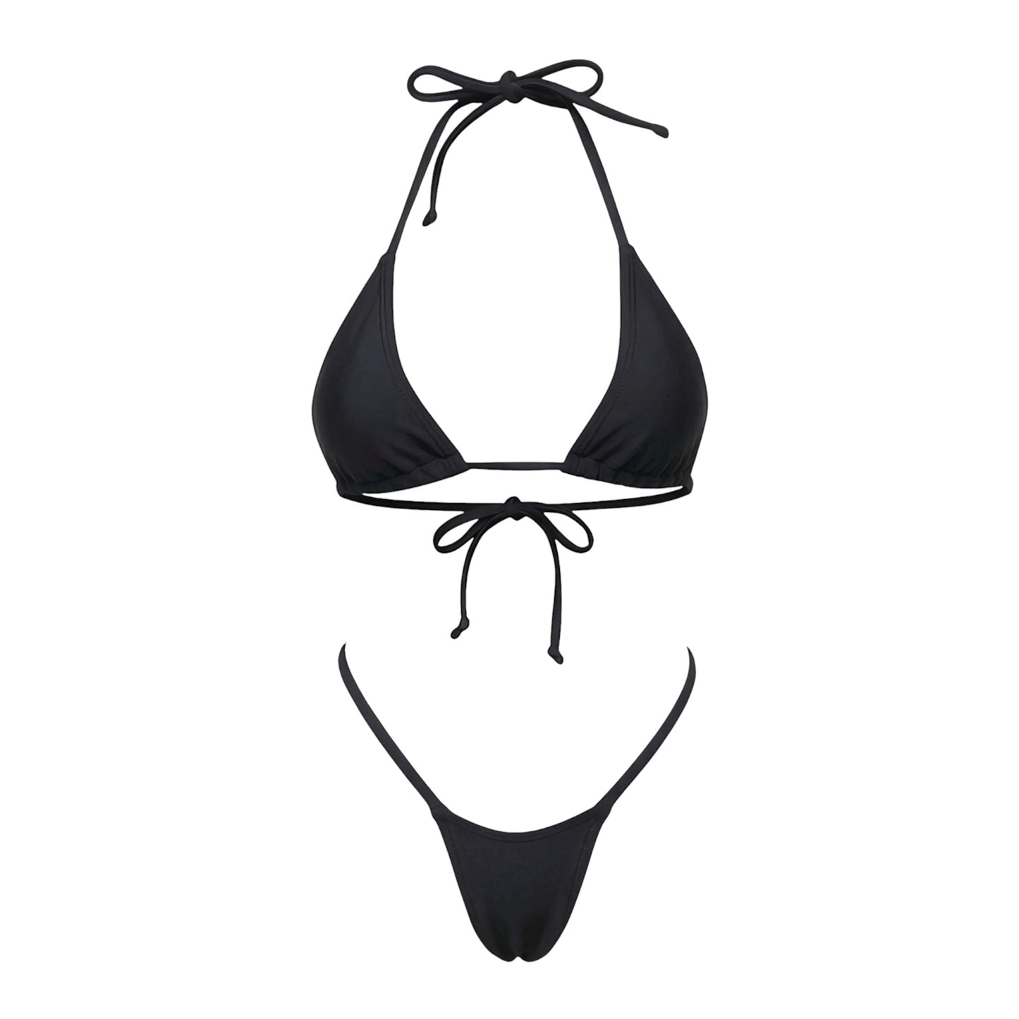 Black G String Thong Mini Tri - Kini Set - GrlFriday Shop