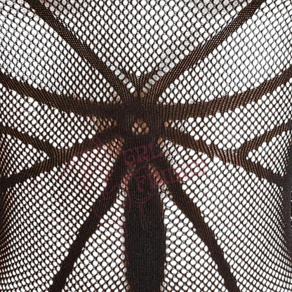 Black Widow Spider Fishnet Stripper Bodysuit - GrlFriday Shop
