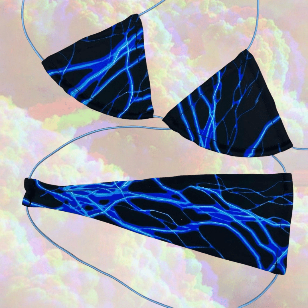 Blue Lightning Microkini Set - GrlFriday Shop