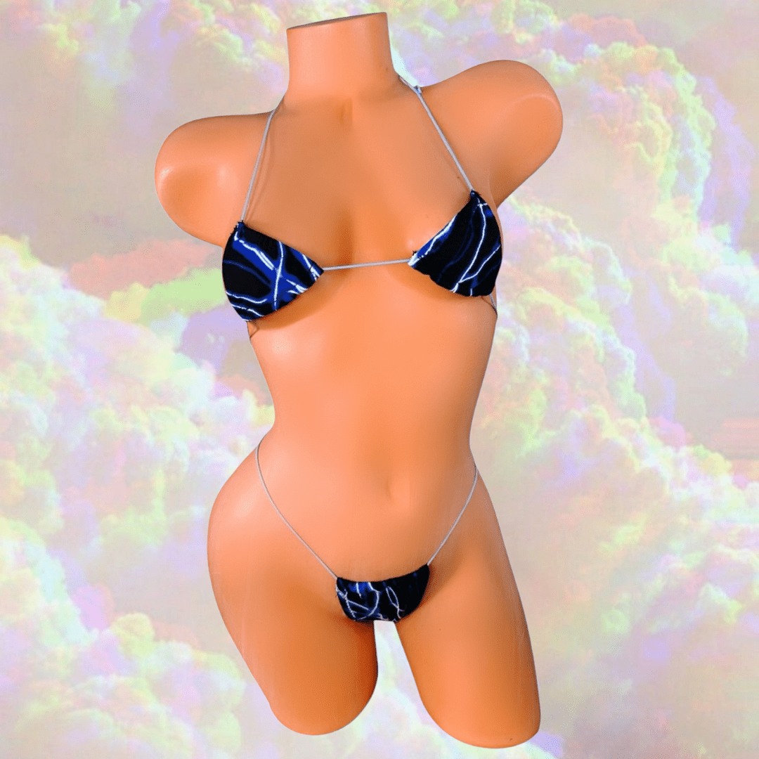 Blue Lightning Microkini Set - GrlFriday Shop