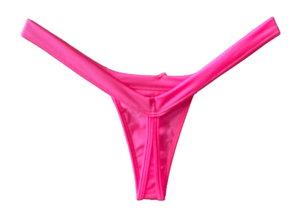 Bubblegum Pink Mini Tri - Kini with Bow Thong - GrlFriday Shop