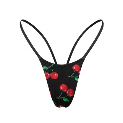 Cherry Print G String Thong Mini Tri-Kini Set - GrlFriday Shop