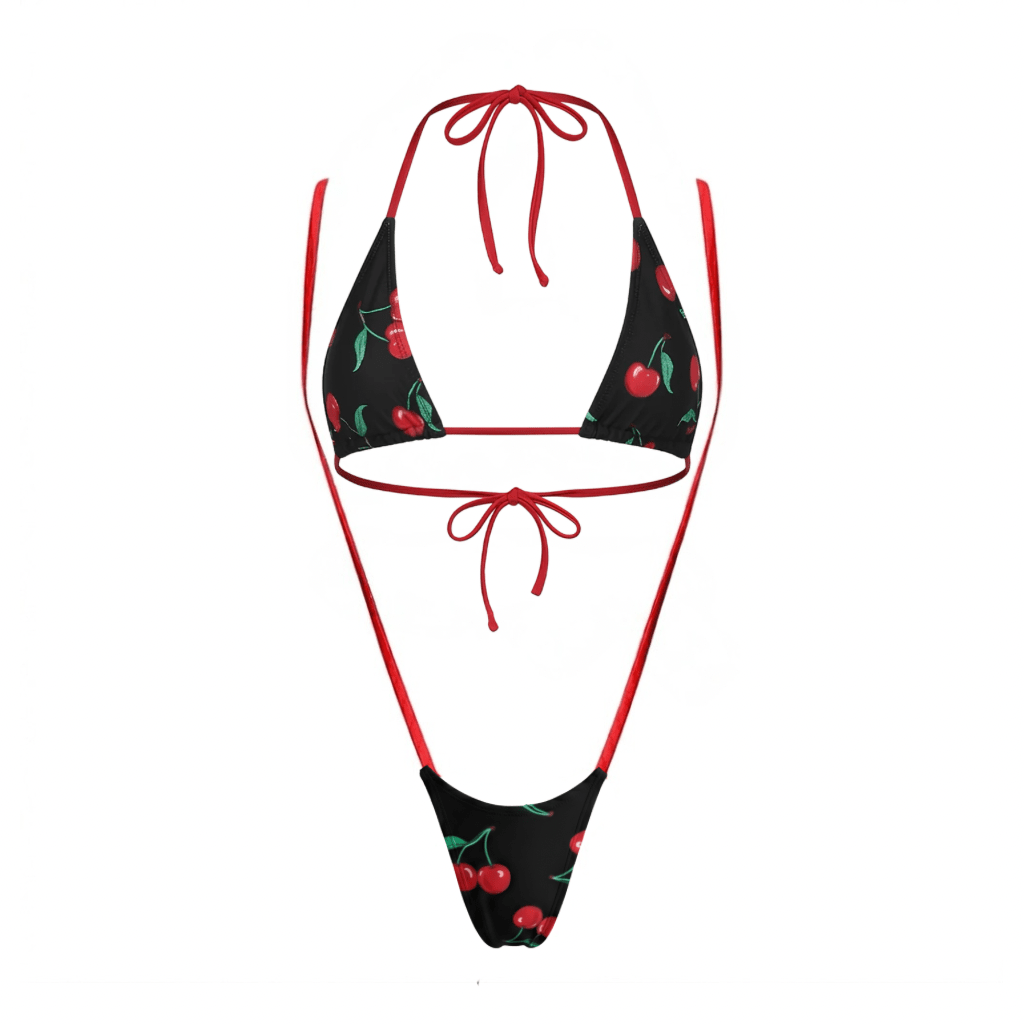 Cherry Print Slingshot Thong Set - GrlFriday Shop