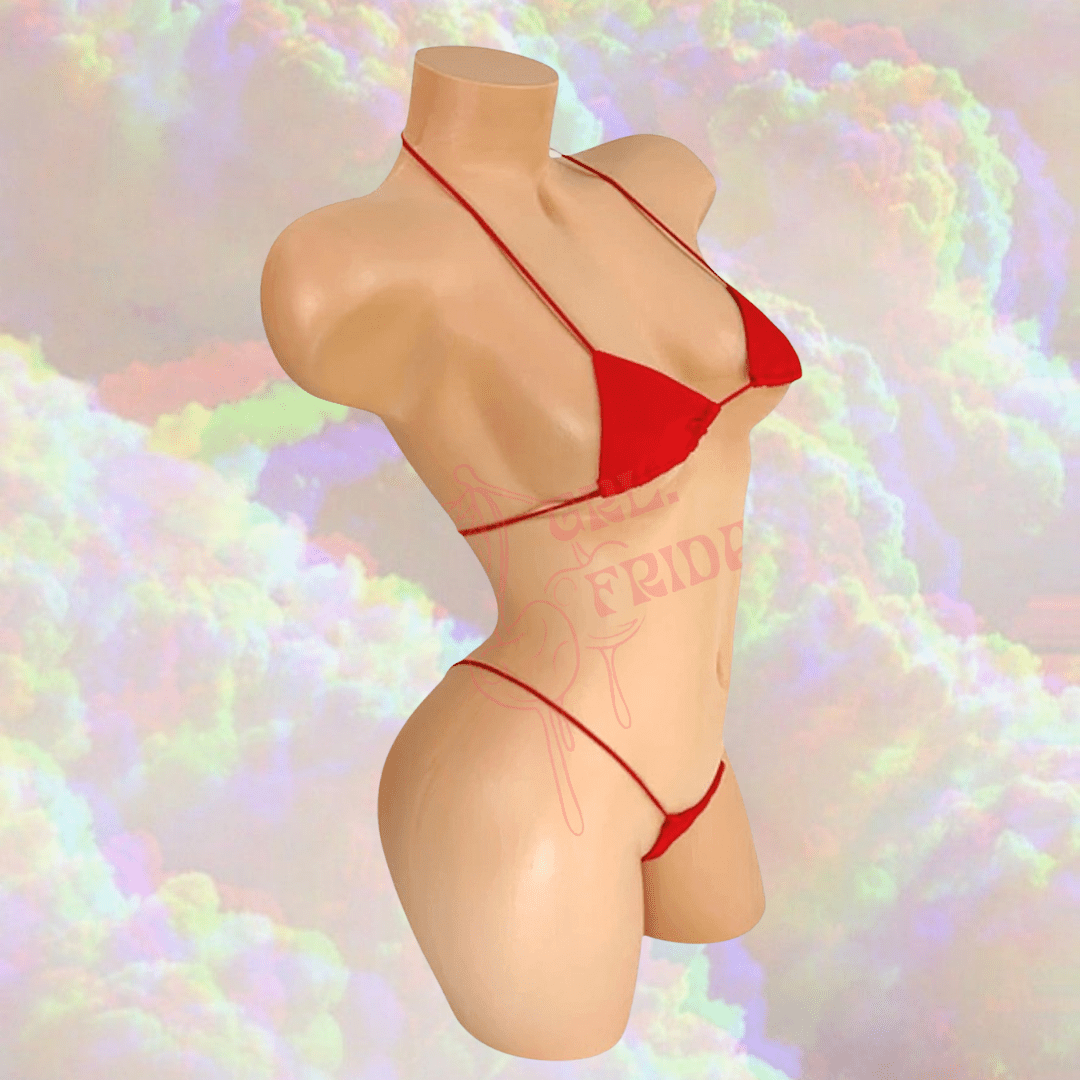 Cherry Red Microkini Set - GrlFriday Shop