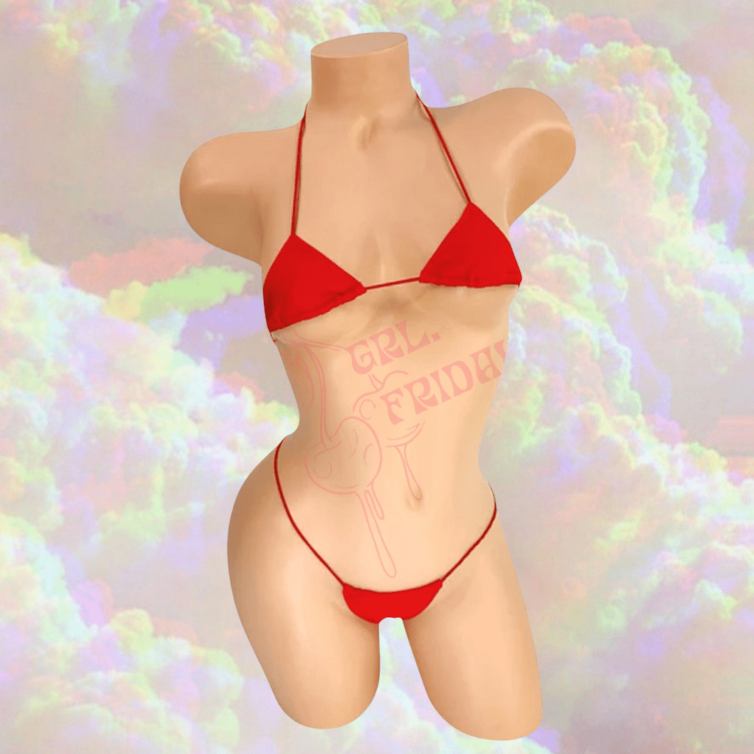 Cherry Red Microkini Set - GrlFriday Shop