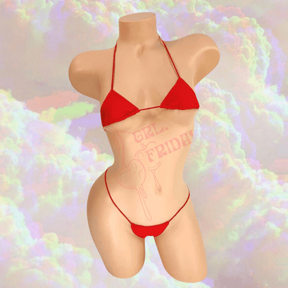 Cherry Red Microkini Set - GrlFriday Shop