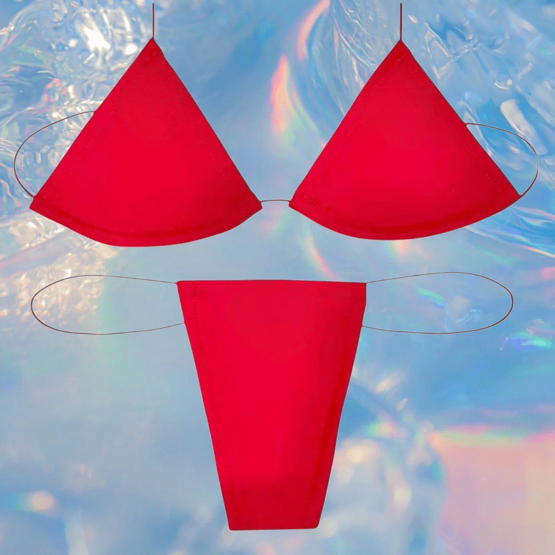 Cherry Red Microkini Set - GrlFriday Shop