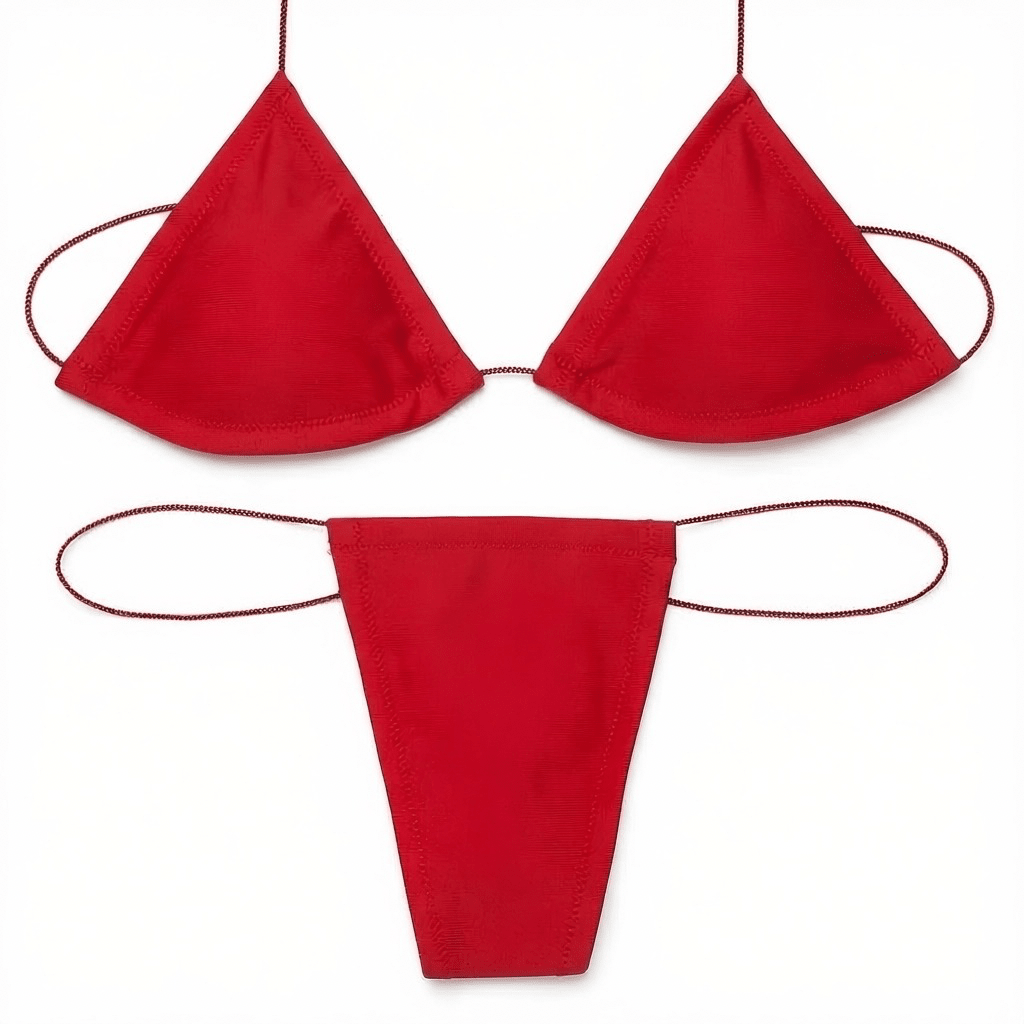 Cherry Red Microkini Set - GrlFriday Shop