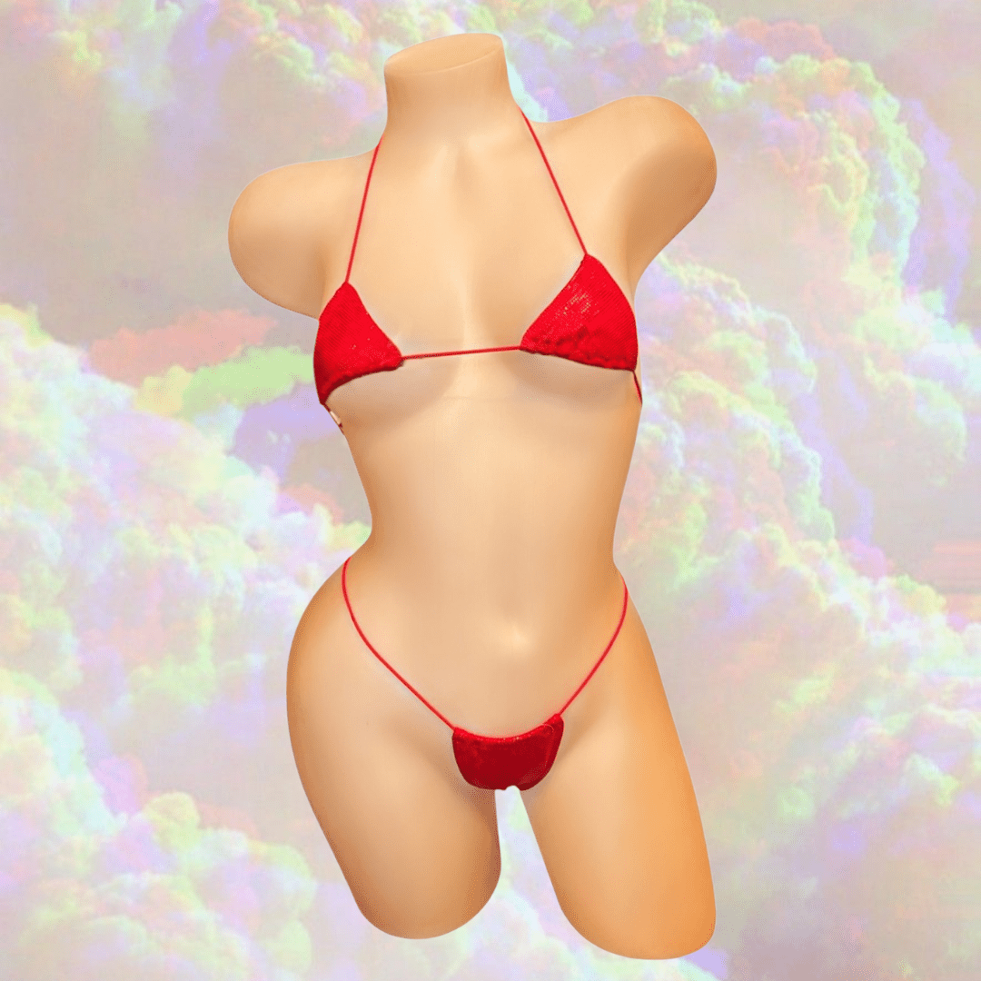 Cherry Red Microkini Set - GrlFriday Shop