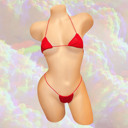 Cherry Red Microkini Set - GrlFriday Shop