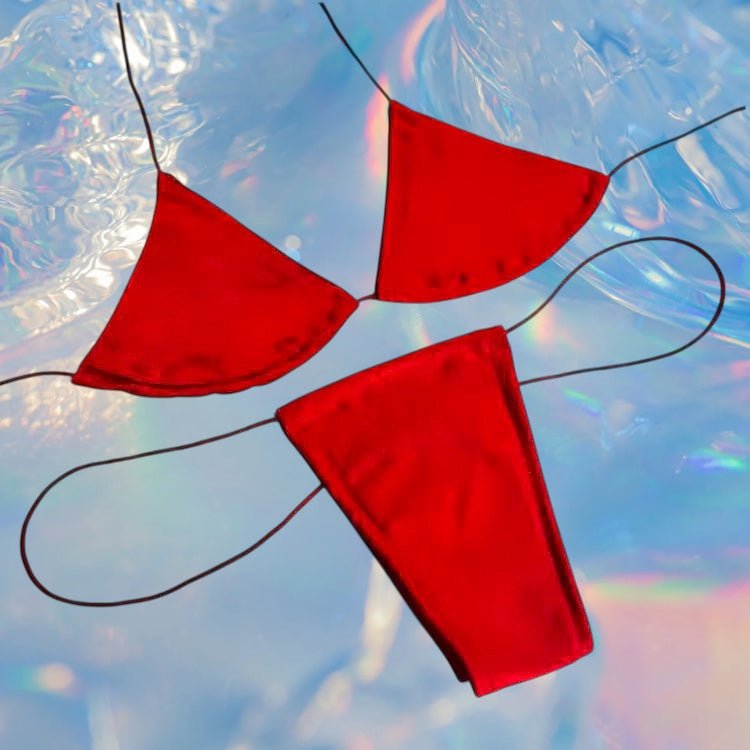 Cherry Red Microkini Set - GrlFriday Shop