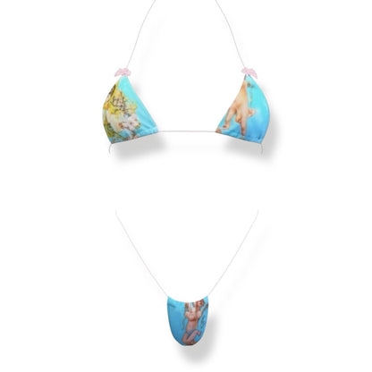 Cherub Angel Micro Mini Bikini with Pink Elastic Ties - GrlFriday Shop