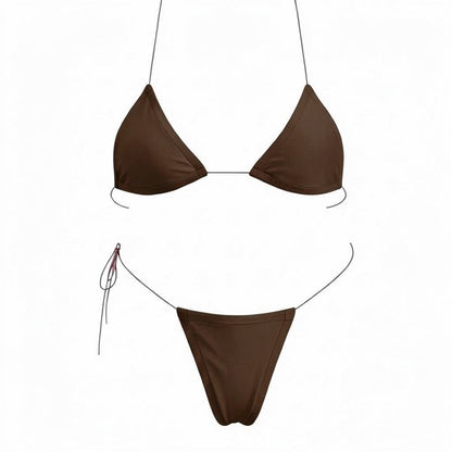 Chocolate Brown Microkini Set - GrlFriday Shop