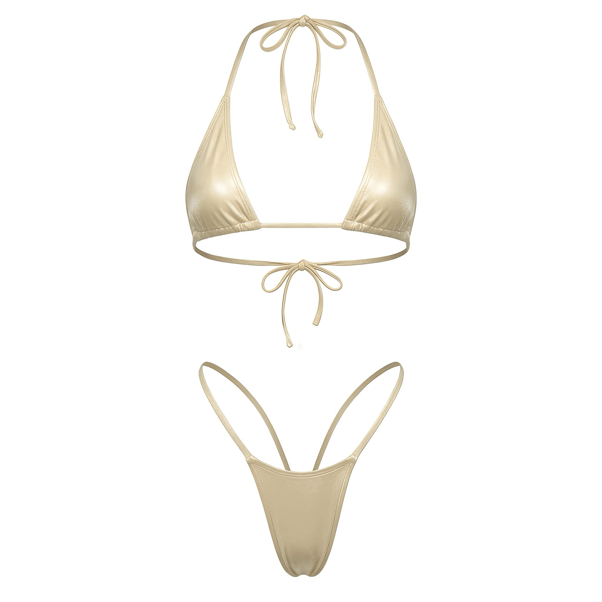 Coffee Tan G String Thong Mini Tri - Kini Set - GrlFriday Shop
