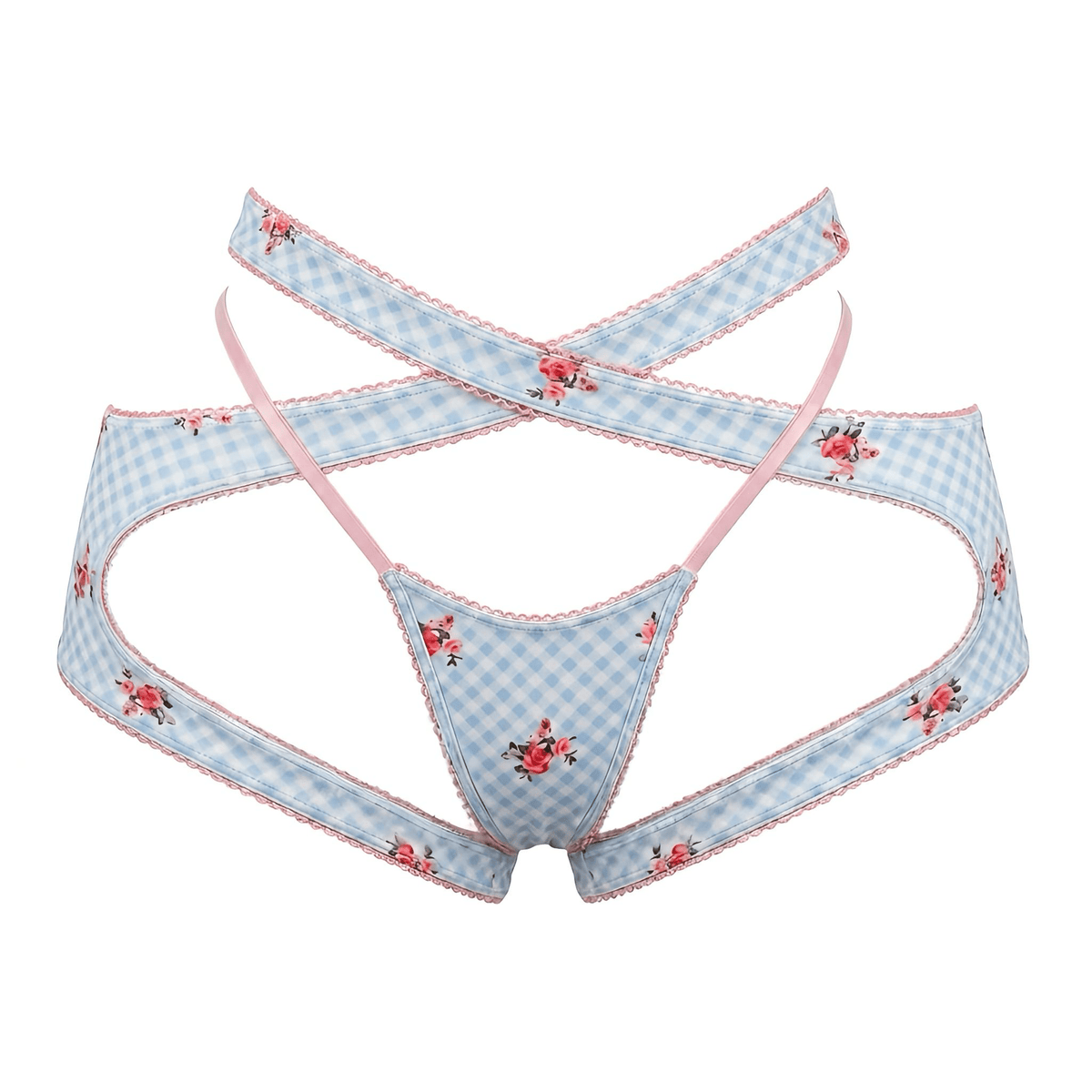 English Rose Criss-Cross Garter Belt - GrlFriday Shop