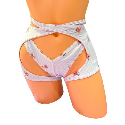 English Rose Criss-Cross Garter Belt - GrlFriday Shop
