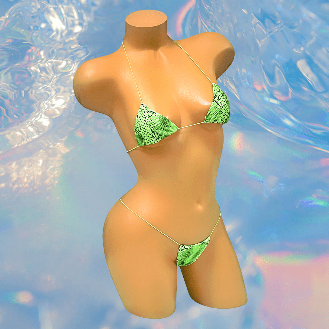 Green Python Microkini Set - GrlFriday Shop
