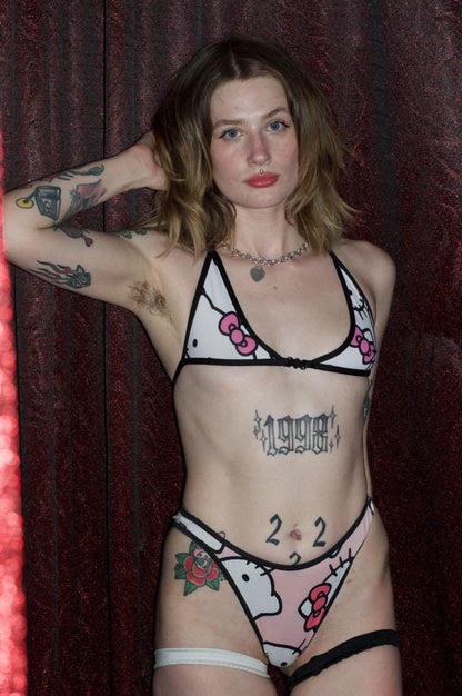 Hello Kitty Snap Front Retro Thong Bikini - GrlFriday Shop