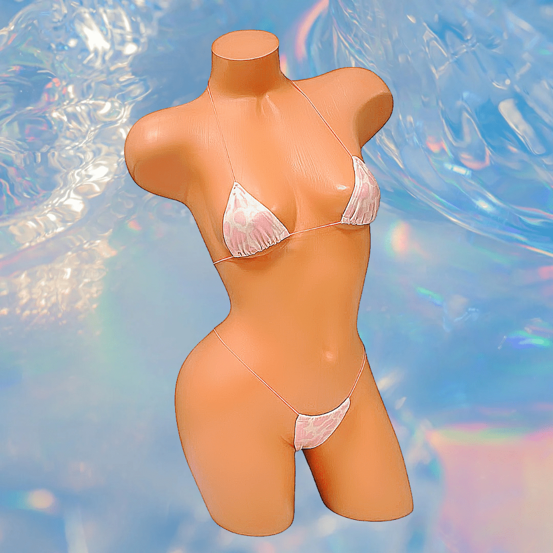 Holographic Cow Print Microkini Set - GrlFriday Shop