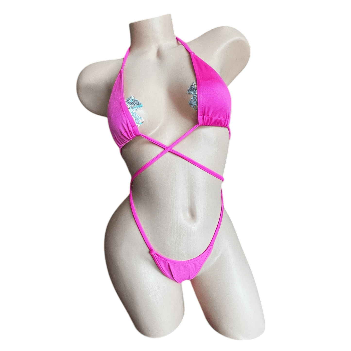 Hot Pink G String Thong Mini Tri - Kini Set - GrlFriday Shop