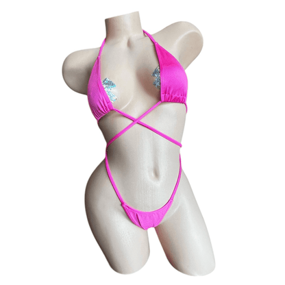 Hot Pink G String Thong Mini Tri - Kini Set - GrlFriday Shop