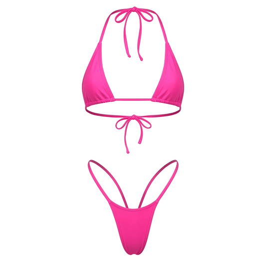 Hot Pink G String Thong Mini Tri - Kini Set - GrlFriday Shop