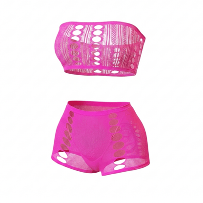 Hot Pink Mesh Short Set - GrlFriday Shop