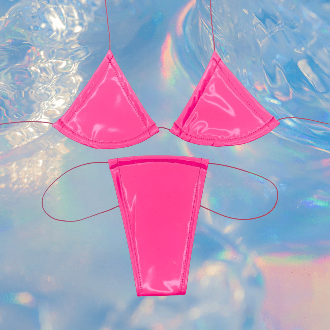 Latex Wet Look Vinyl Microkini Set - GrlFriday Shop