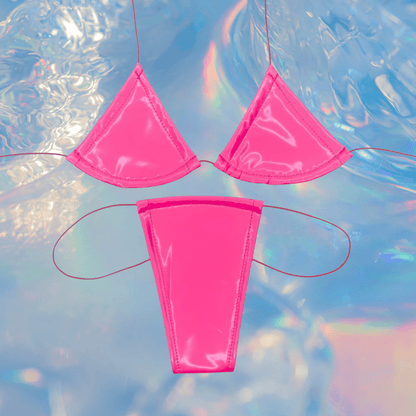 Latex Wet Look Vinyl Microkini Set - GrlFriday Shop