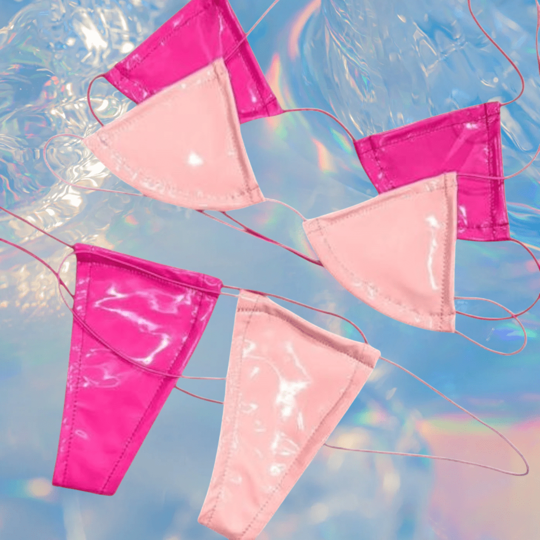 Latex Wet Look Vinyl Microkini Set - GrlFriday Shop