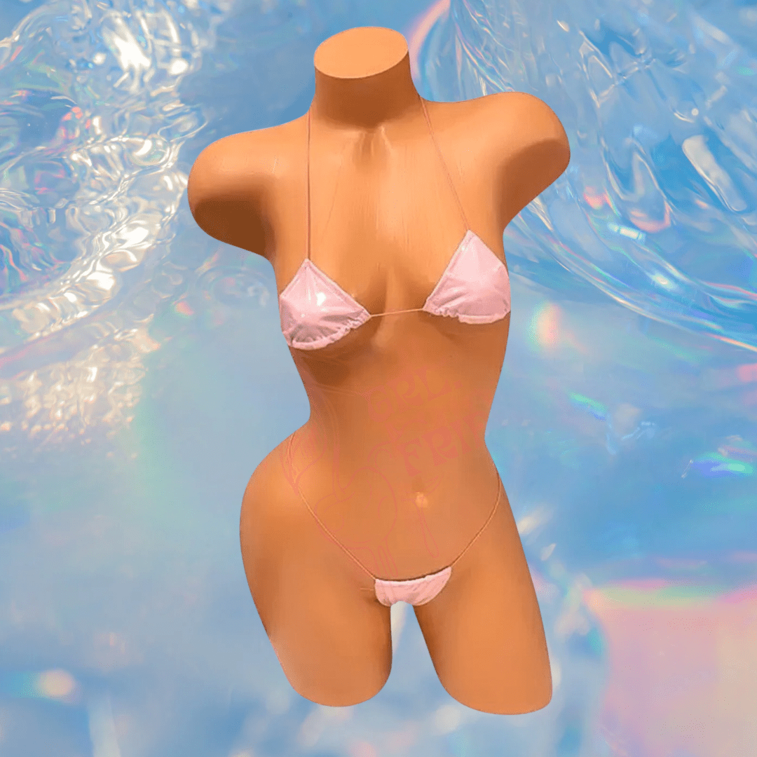 Latex Wet Look Vinyl Microkini Set - GrlFriday Shop