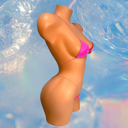 Latex Wet Look Vinyl Microkini Set - Barbie Pink - GrlFriday Shop
