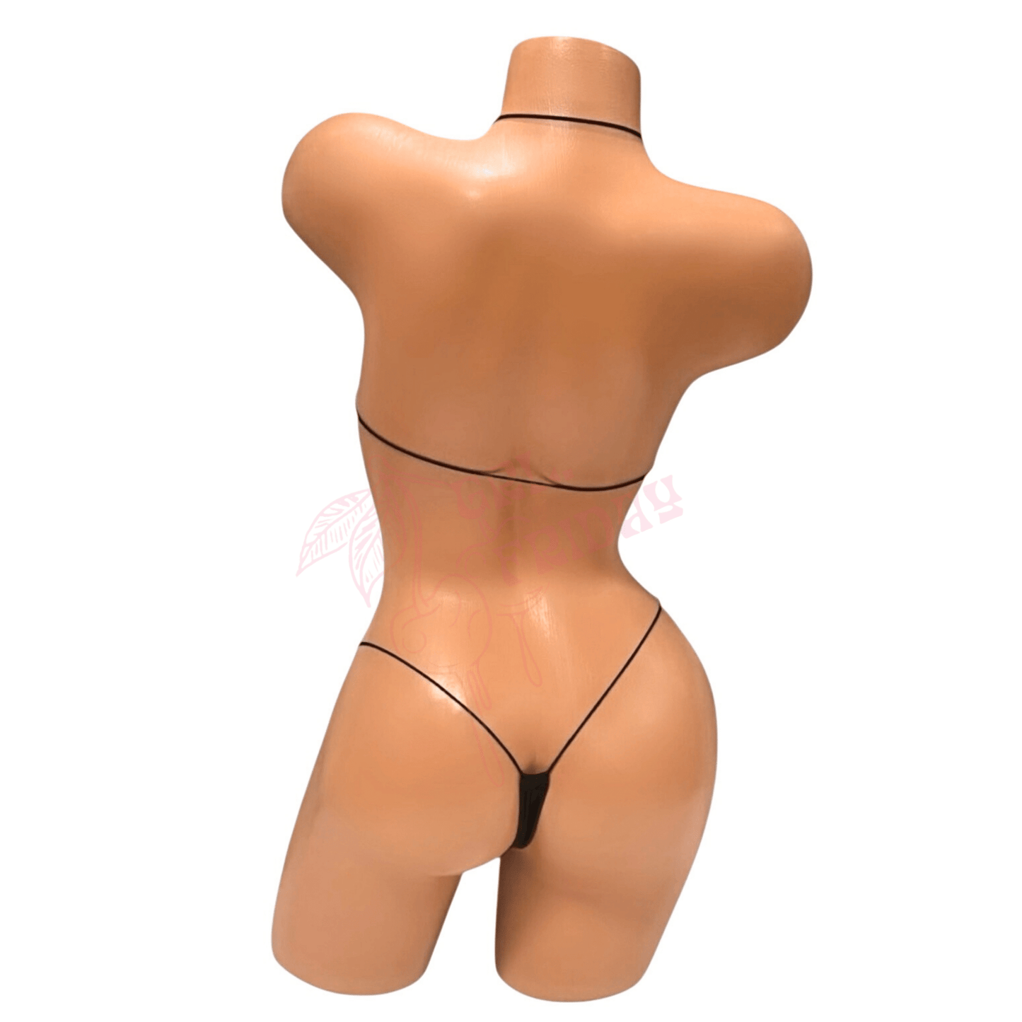 Latex Wet Look Vinyl Microkini Set - Black - GrlFriday Shop