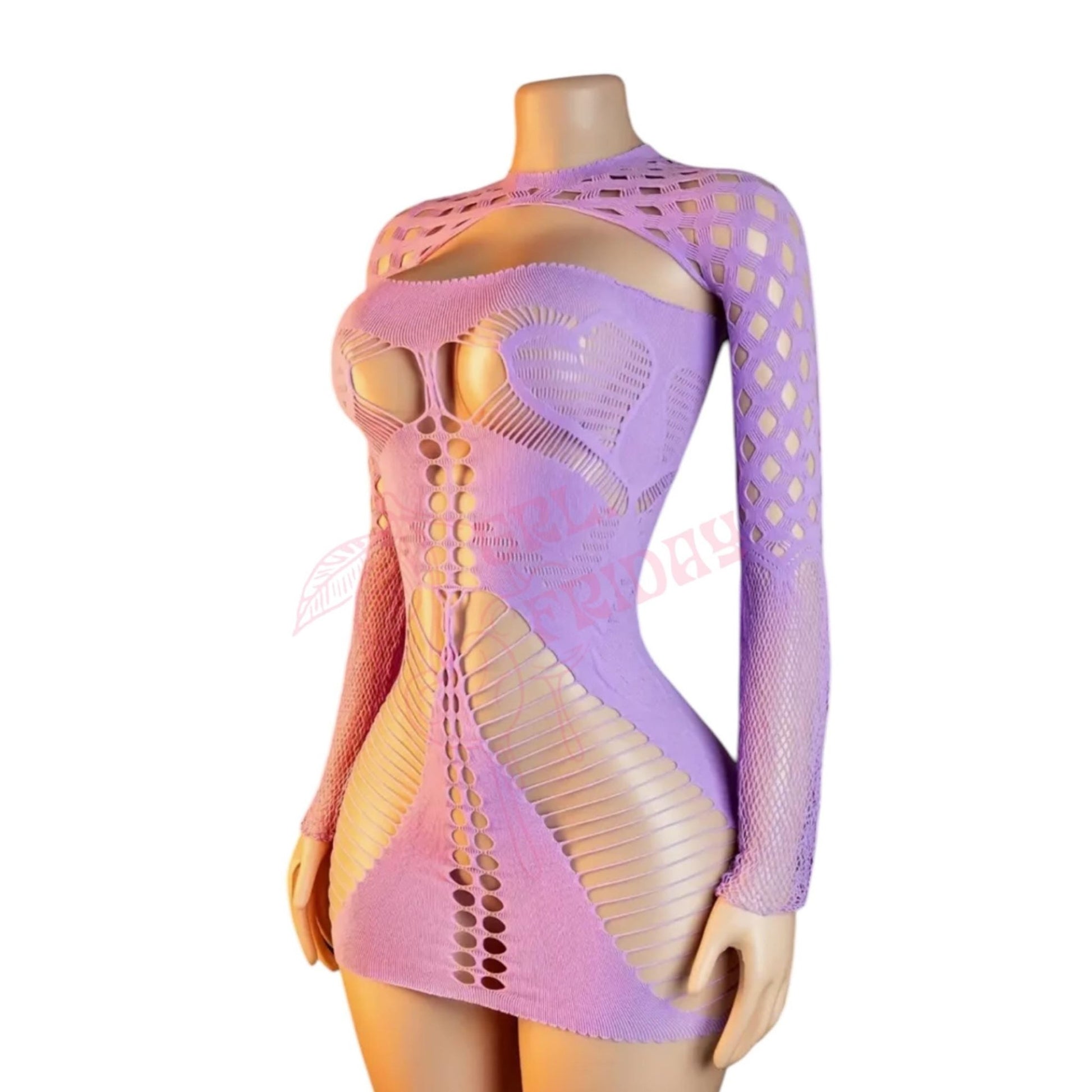Lavender Mesh Tube Dress with Matching Shrug - GrlFriday Shop