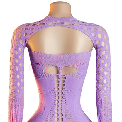 Lavender Mesh Tube Dress with Matching Shrug - GrlFriday Shop