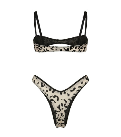 Leopard Print Mesh Thong Nanokini Set - GrlFriday Shop