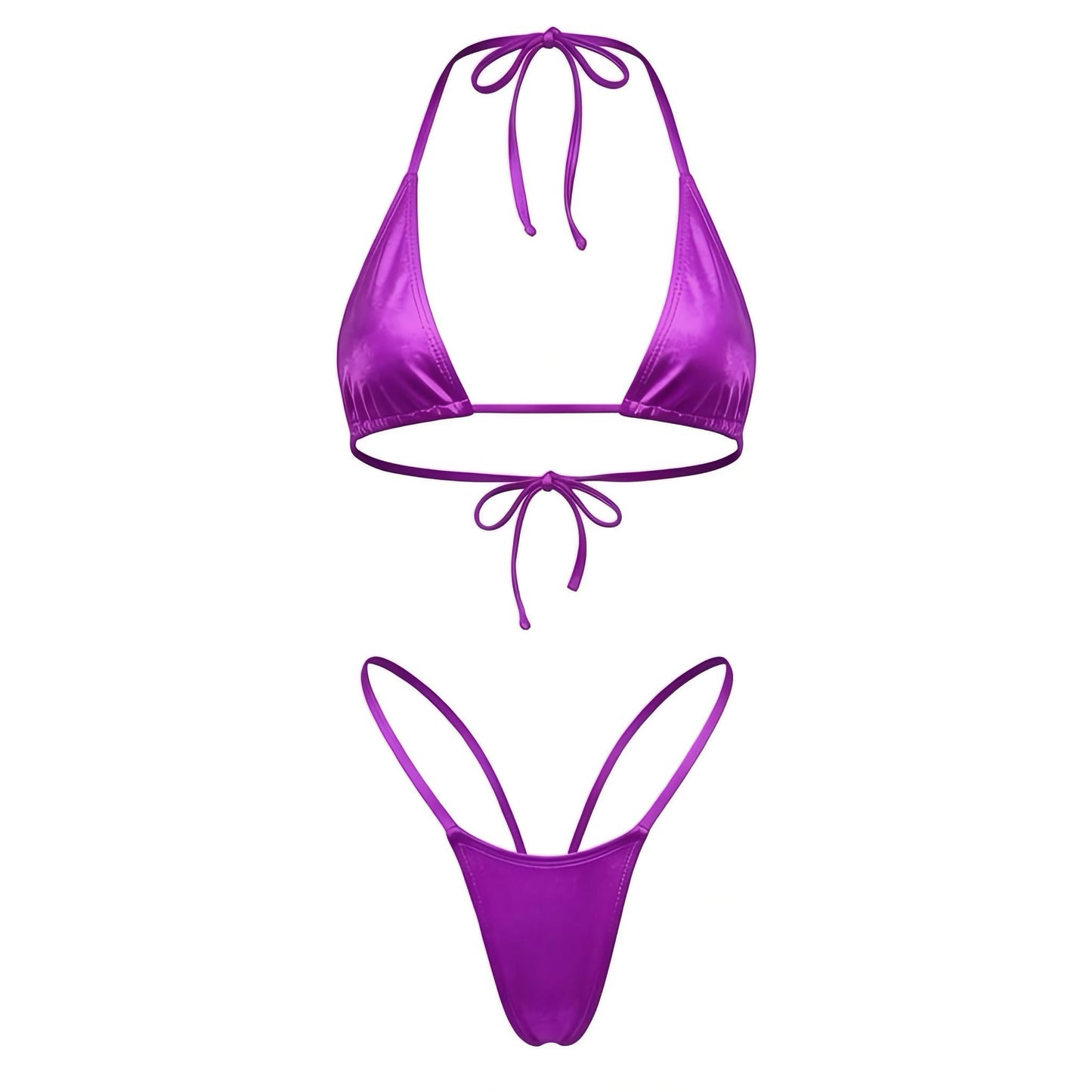 Magenta G String Thong Mini Tri - Kini Set - GrlFriday Shop