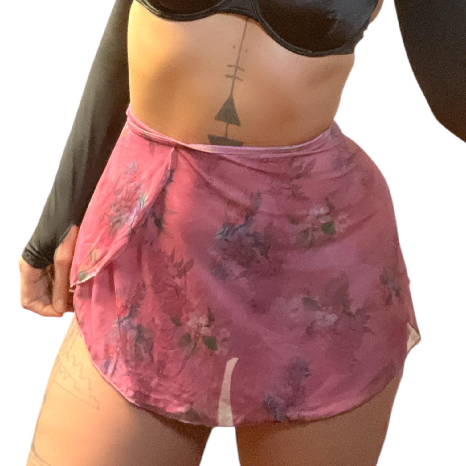 Maroon Floral Ballet Wrap Skirt - GrlFriday Shop